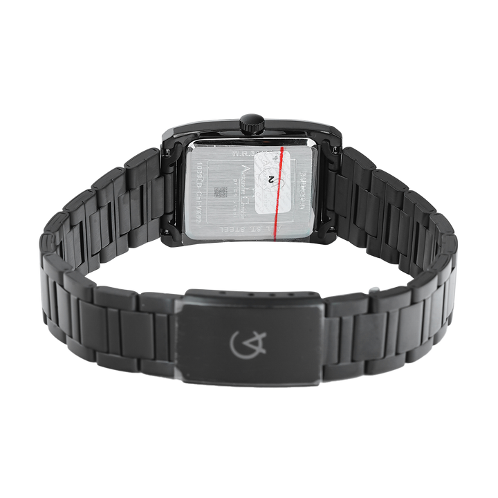 Jam Tangan Alexandre Christie Primo Steel AC 1039 LDBIPDG Women Black Dial Black Stainless Steel Strap