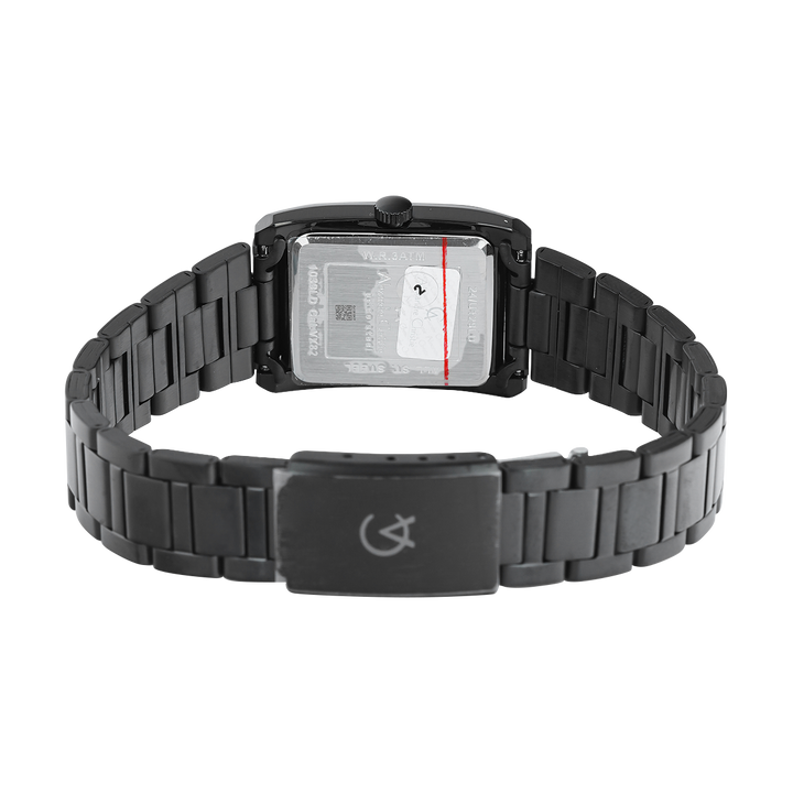 Jam Tangan Alexandre Christie Primo Steel AC 1039 LDBIPDGRG Women Black Dial Black Stainless Steel Strap