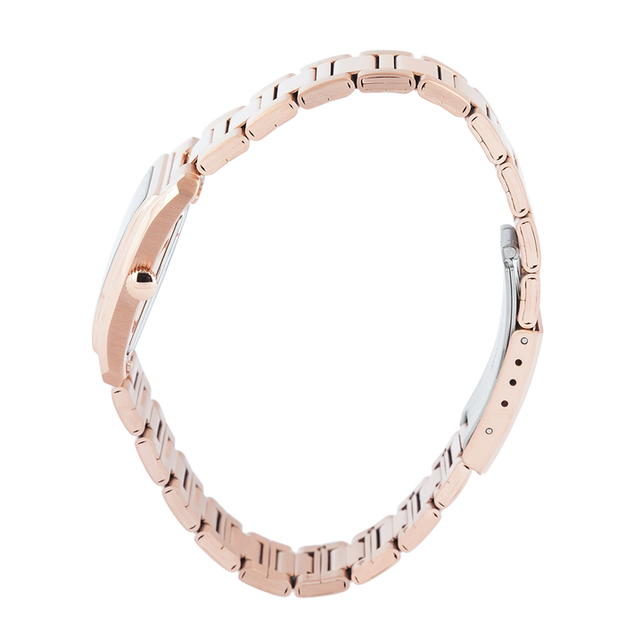 Jam Tangan Alexandre Christie Primo Steel AC 1039 LDBRGLN Women Rose Gold Dial Rose Gold Stainless Steel Strap