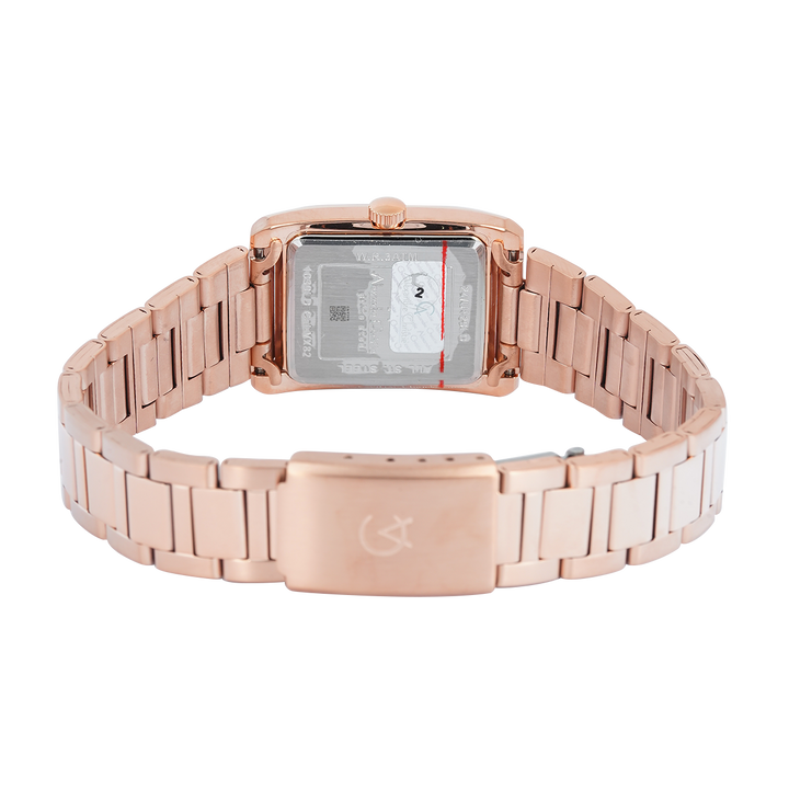 Jam Tangan Alexandre Christie Primo Steel AC 1039 LDBRGSL Women Silver Dial Rose Gold Stainless Steel Strap