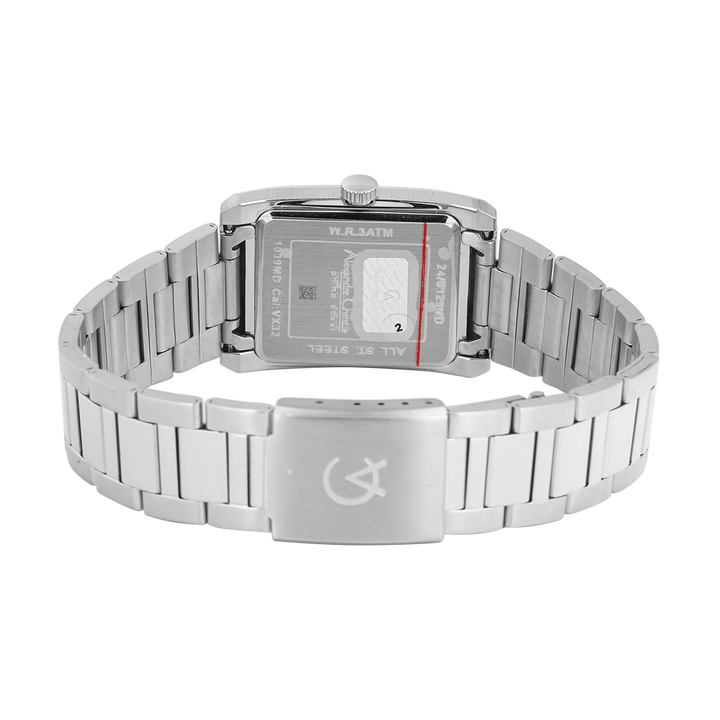 Jam Tangan Alexandre Christie Primo Steel AC 1039 MDBSSDG Men Dark Grey Dial Stainless Steel Strap