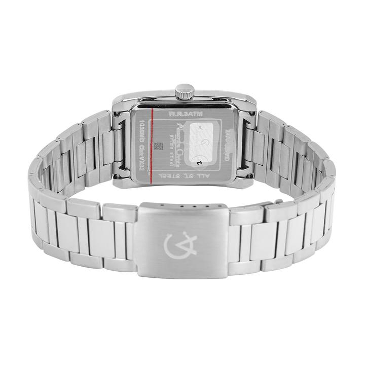Jam Tangan Alexandre Christie Primo Steel AC 1039 MDBSSSL Men Silver Dial Stainless Steel Strap