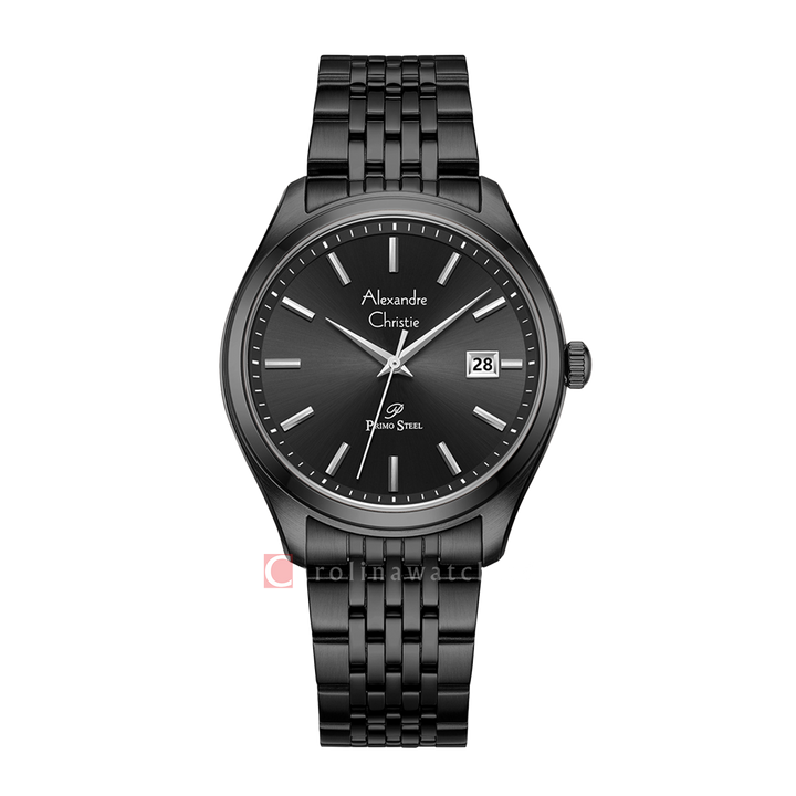 Jam Tangan Alexandre Christie Passion AC 1040 MDBIPBA Men Black Dial Black Stainless Steel Strap