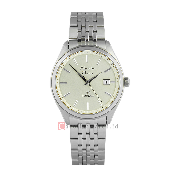 Jam Tangan Alexandre Christie Primo Steel AC 1040 MDBSSBG Men Analog Dial Stainless Steel Strap