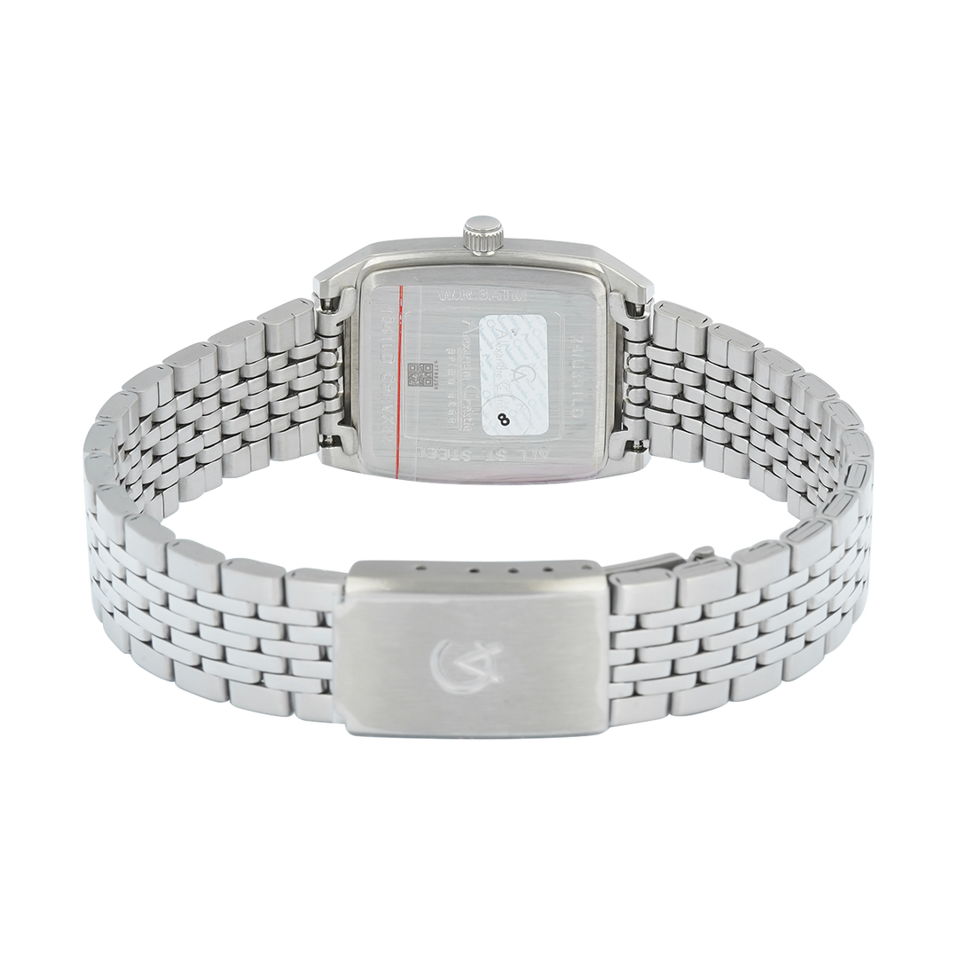 Jam Tangan Alexandre Christie Primo Steel AC 1041 LDBSSSLRG Women White Dial Stainless Steel Strap