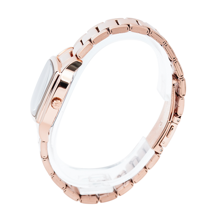 Jam Tangan Alexandre Christie Passion AC 2454 LDBRGBO Women Brown Dial Rose Gold Stainless Steel Strap