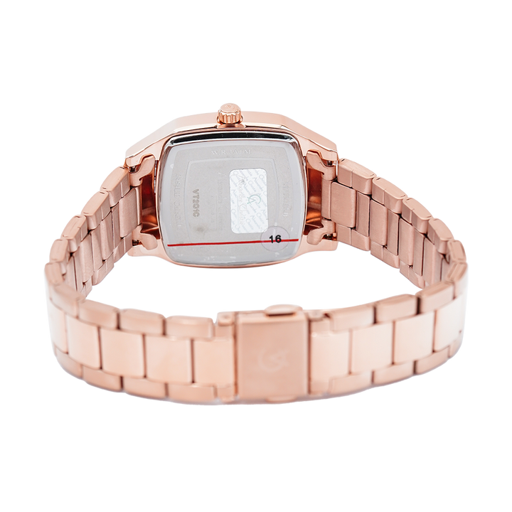 Jam Tangan Alexandre Christie Passion AC 2454 LDBRGBO Women Brown Dial Rose Gold Stainless Steel Strap
