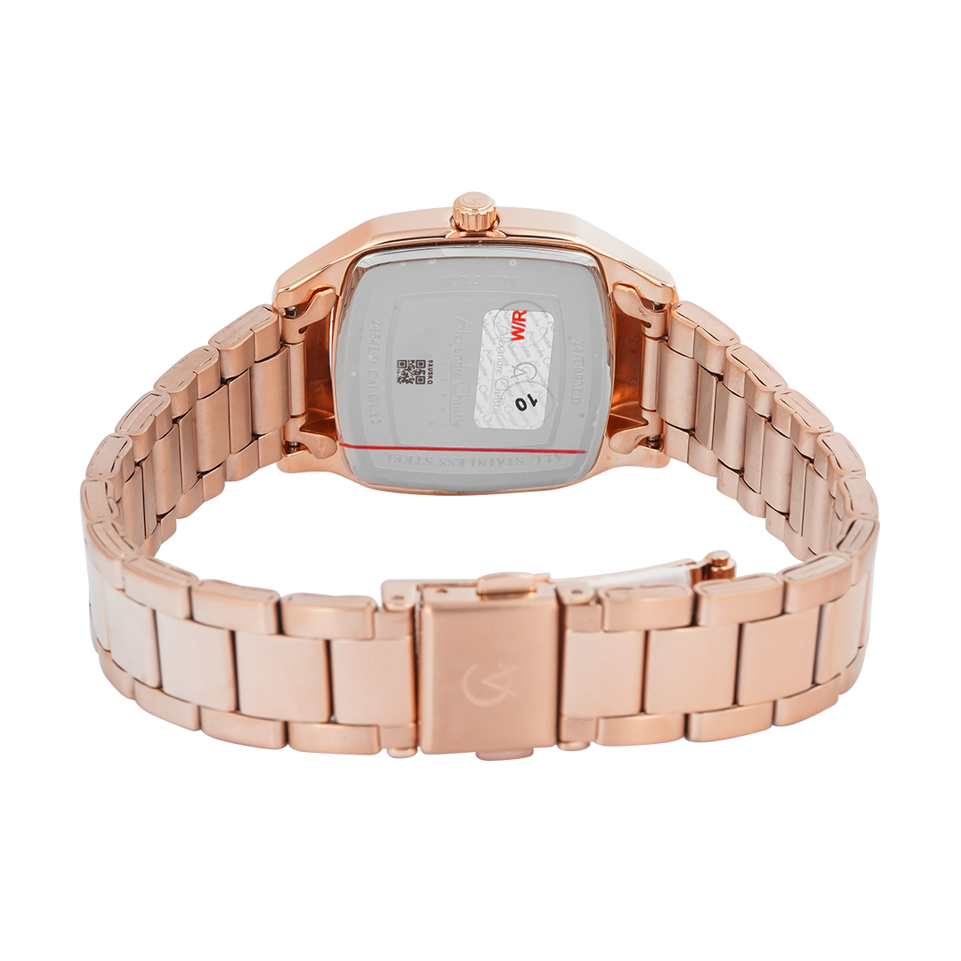 Jam Tangan Alexandre Christie Passion AC 2454 LDBRGLK Women Pink Dial Rose Gold Stainless Steel Strap