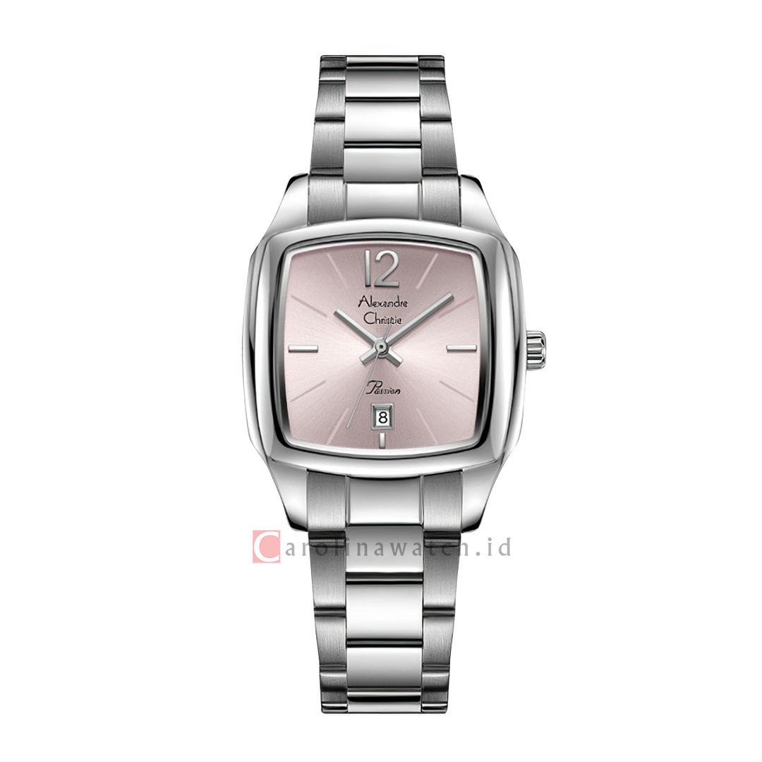 Jam Tangan Alexandre Christie Passion AC 2454 LDBSSLK Women Pink Dial Stainless Steel Strap