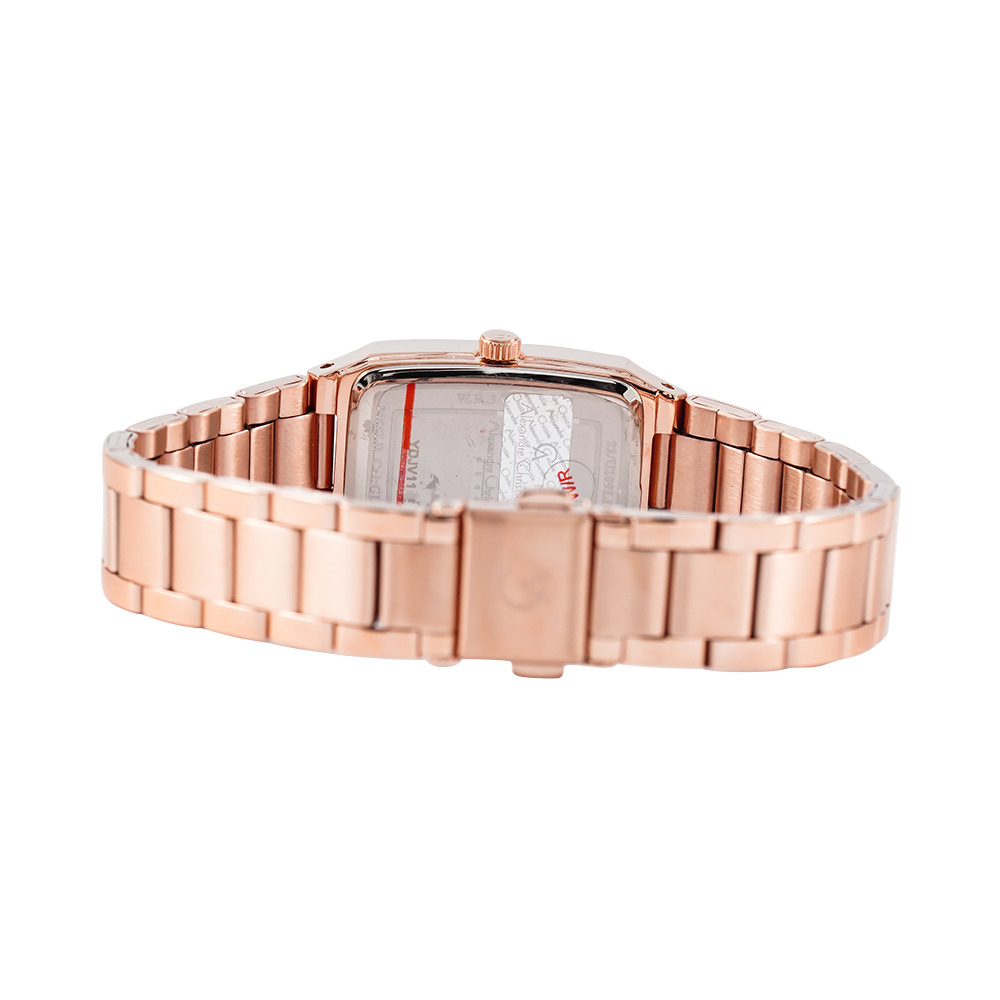 Jam Tangan Alexandre Christie Passion AC 2455 LDBRGLG Women Grey Dial Rose Gold Stainless Steel Strap