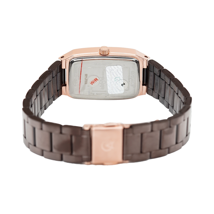 Jam Tangan Alexandre Christie Passion AC 2455 LDBROBO Women Brown Dial Brown Stainless Steel Strap