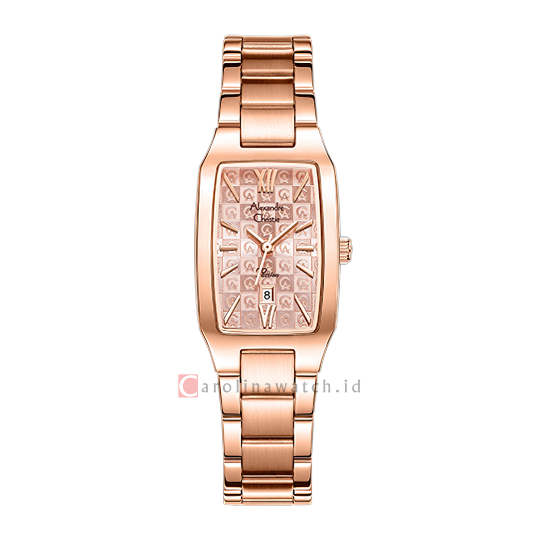 Jam Tangan Alexandre Christie Passion AC 2455 LDFRGPN1 Women Analog Dial Rose Gold Stainless Steel Strap