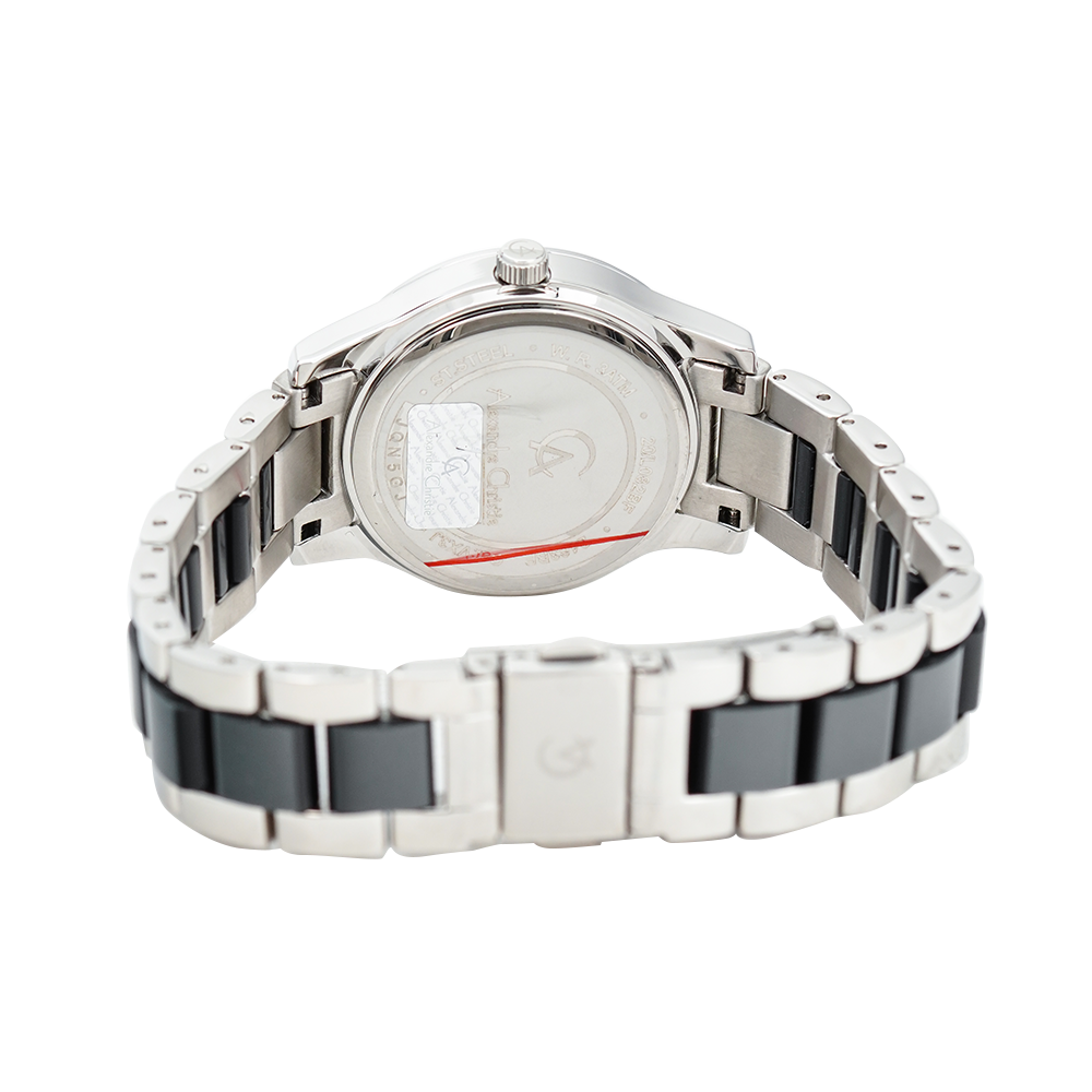 Jam Tangan Alexandre Christie AC 2463 BFBSSDG Women Grey Dial Dual Tone Stainless Steel Strap
