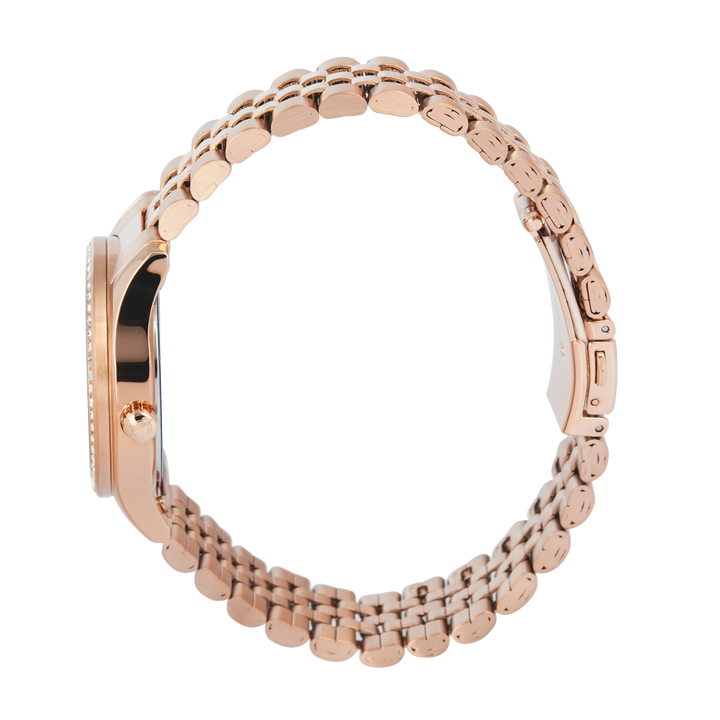 Jam Tangan Alexandre Christie AC 2496 BFBRGSL1 Women Silver White Dial Rose Gold Stainless Steel Strap