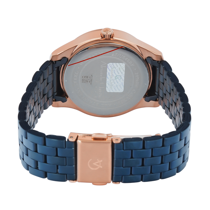Jam Tangan Alexandre Christie AC 2496 BFBURBU2 Women Blue Dial Blue Stainless Steel Strap