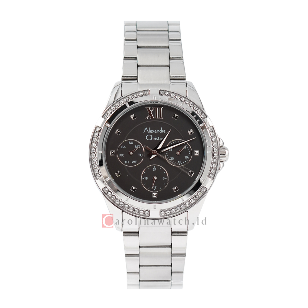 Jam Tangan Alexandre Christie Passion AC 2644 BFBSSGR Women Grey Dial Stainless Steel Strap