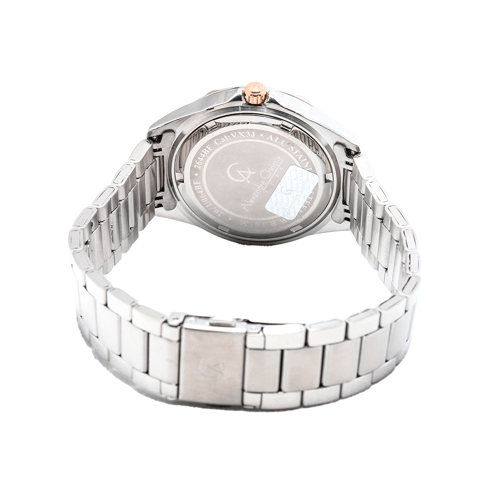 Jam Tangan Alexandre Christie Multifunction AC 2644 BFBTRSL Women Silver Dial Stainless Steel Strap