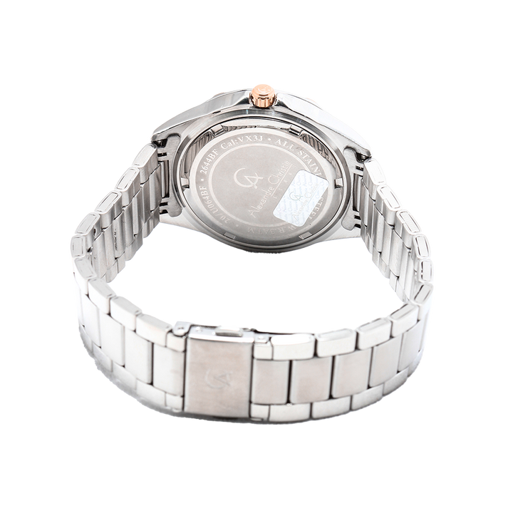 Jam Tangan Alexandre Christie Multifunction AC 2644 BFBTRSL Women Silver Dial Stainless Steel Strap