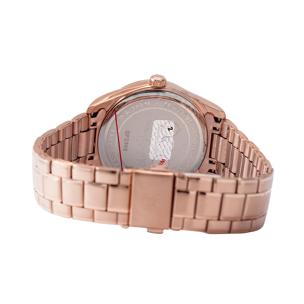 Jam Tangan Alexandre Christie Multifunction AC 2645 BFBRGLN Women Rose Gold Dial Rose Gold Stainless Steel Strap