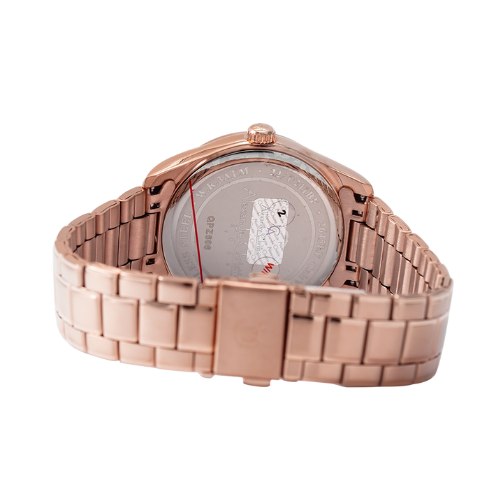 Jam Tangan Alexandre Christie Multifunction AC 2645 BFBRGLN Women Rose Gold Dial Rose Gold Stainless Steel Strap