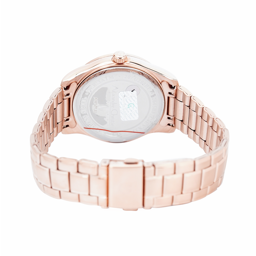 Jam Tangan Alexandre Christie Classic AC 2645 BFBRGSL Women Silver Dial Rose Gold Stainless Steel Strap