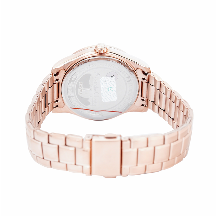 Jam Tangan Alexandre Christie Classic AC 2645 BFBRGSL Women Silver Dial Rose Gold Stainless Steel Strap