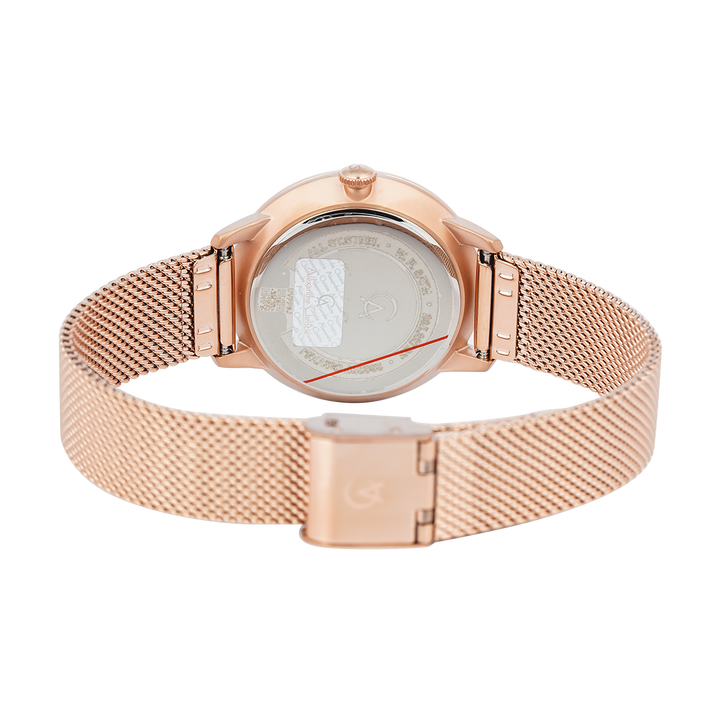 Jam Tangan Alexandre Christie AC 2682 BFBRGLG Light Grey Dial Rose Gold Mesh Stainless Steel Strap