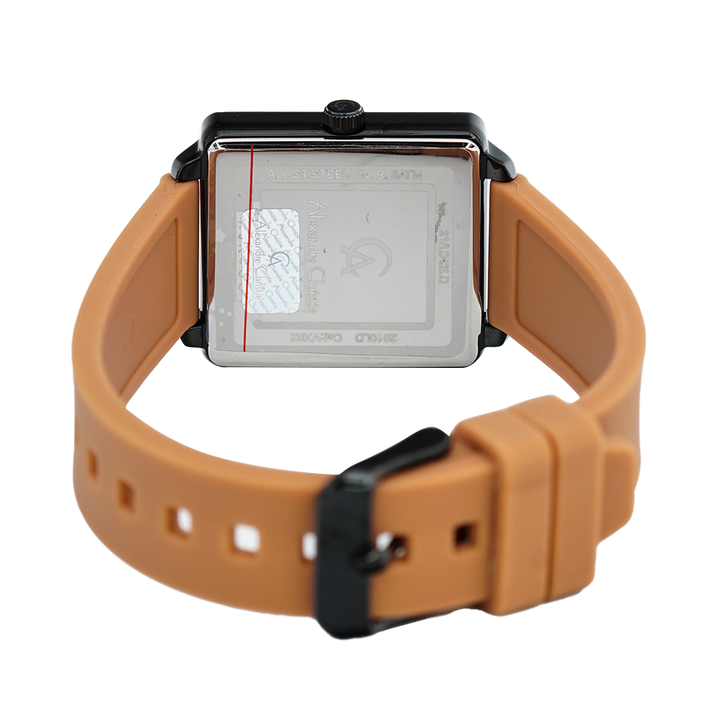 Jam Tangan Alexandre Christie Passion AC 2810 LDRIPBABO Women Black Dial Brown Rubber Strap