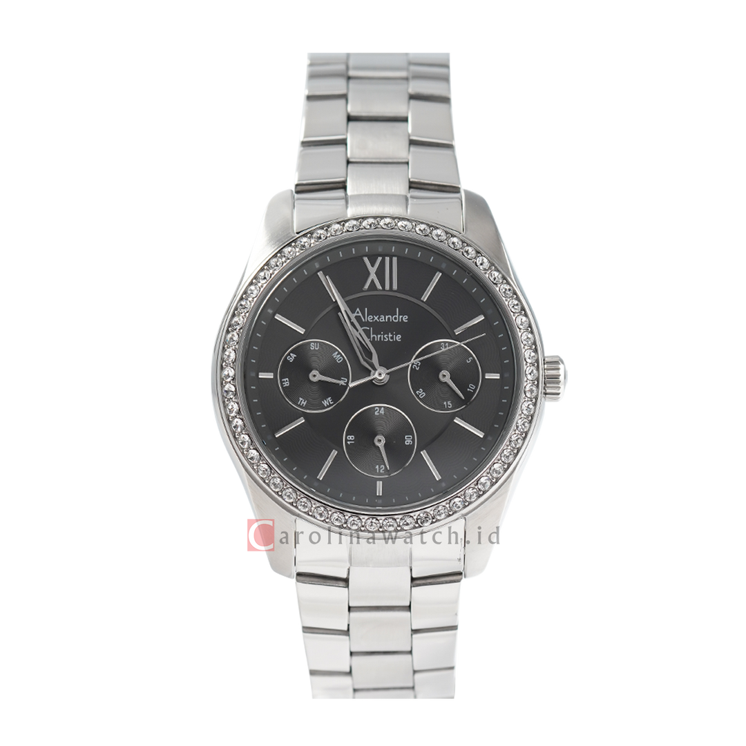 Jam Tangan Alexandre Christie AC Multifunction AC 2827 BFBSSDG Women Black Dial Stainless Steel Strap