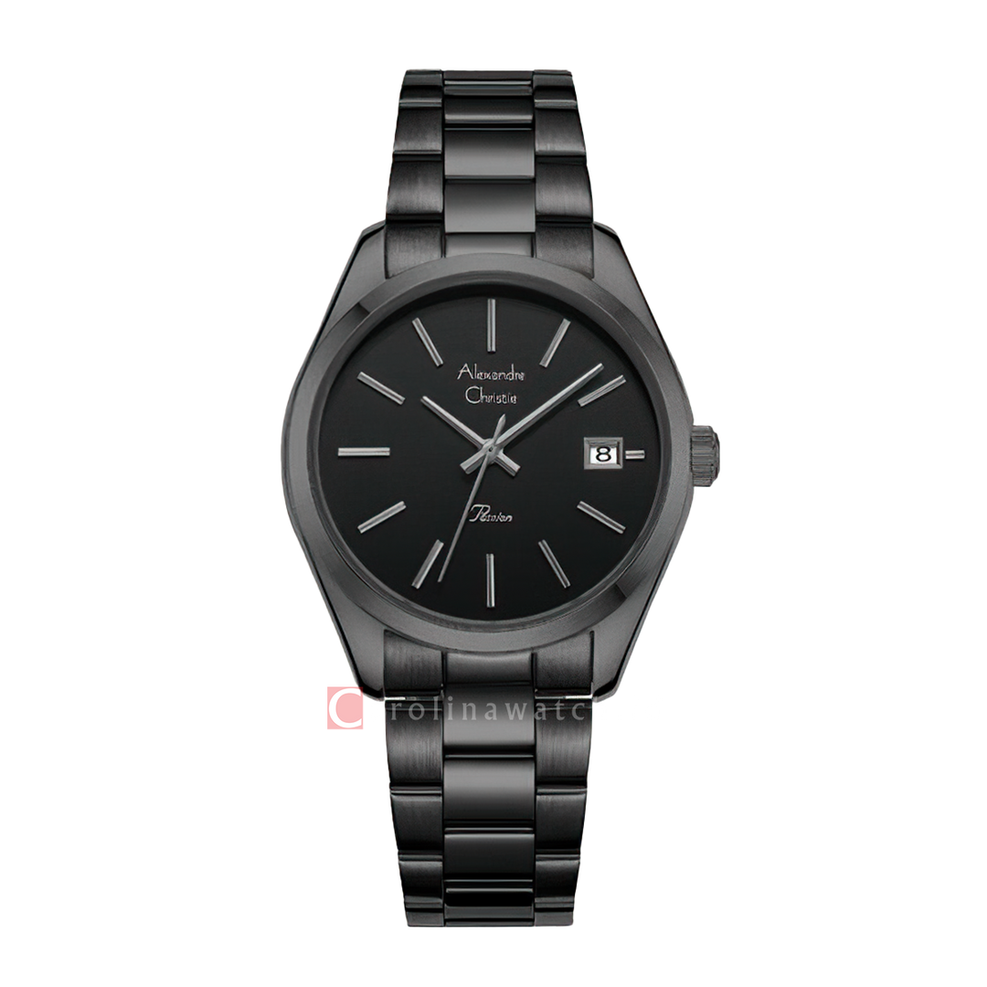 Jam Tangan Alexandre Christie Passion AC 2839 LDBIPBA Women Black Dial Black Stainless Steel Strap