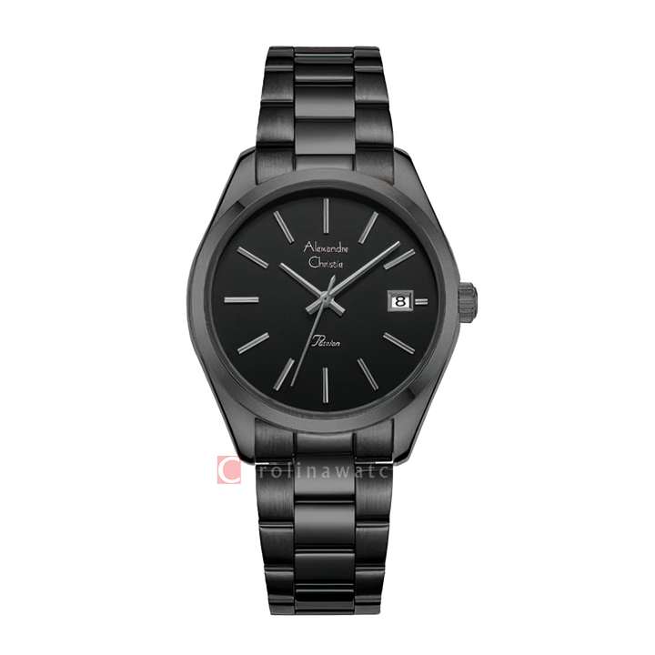 Jam Tangan Alexandre Christie Passion AC 2839 LDBIPBA Women Black Dial Black Stainless Steel Strap