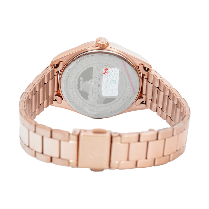 Jam Tangan Alexandre Christie Passion AC 2839 LDBRGSL Women Silver Dial Rose Gold Stainless Steel Strap