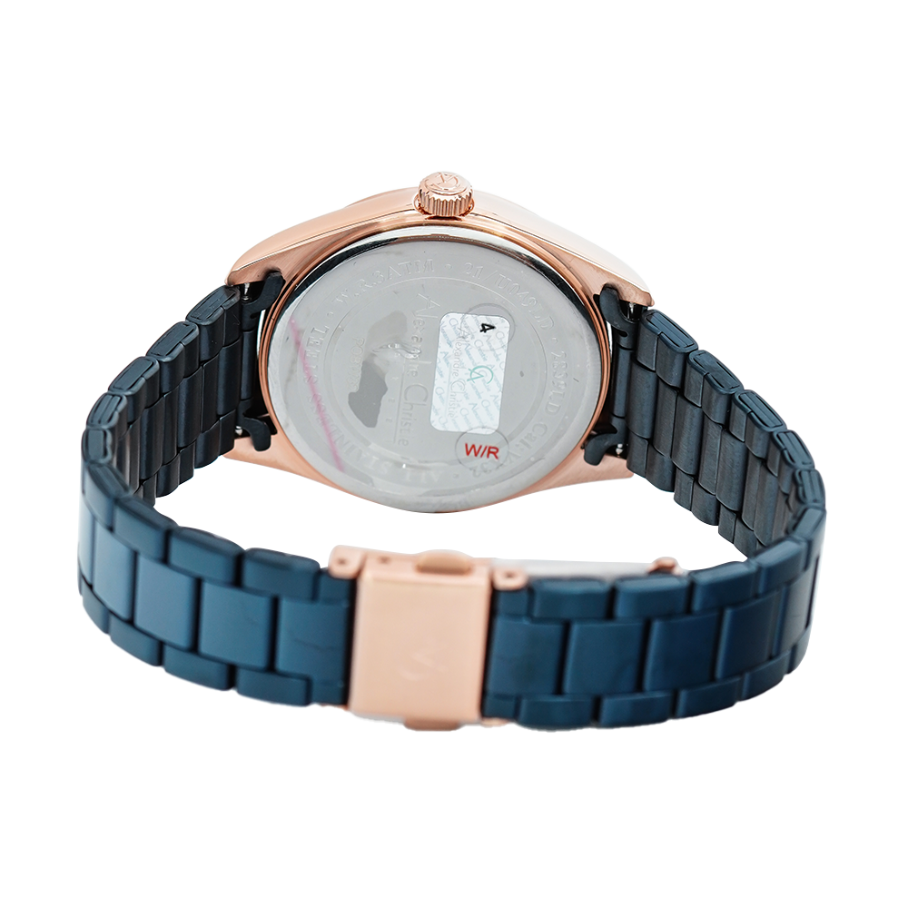 Jam Tangan Alexandre Christie Passion AC 2839 LDBURBU Women Dark Blue Dial Dark Blue Stainless Steel Strap