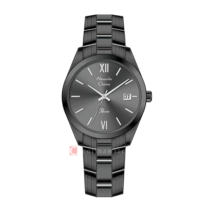 Jam Tangan Alexandre Christie Passion AC 2840 LDBIPBA Women Black Dial Black Stainless Steel Strap