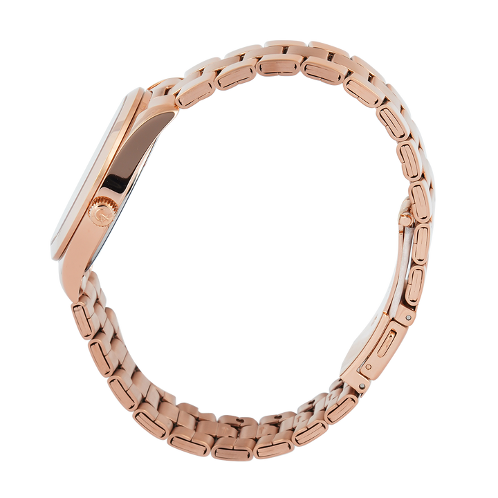 Jam Tangan Alexandre Christie Passion AC 2840 LDBRGRG Women Gold Dial Rose Gold Stainless Steel Strap