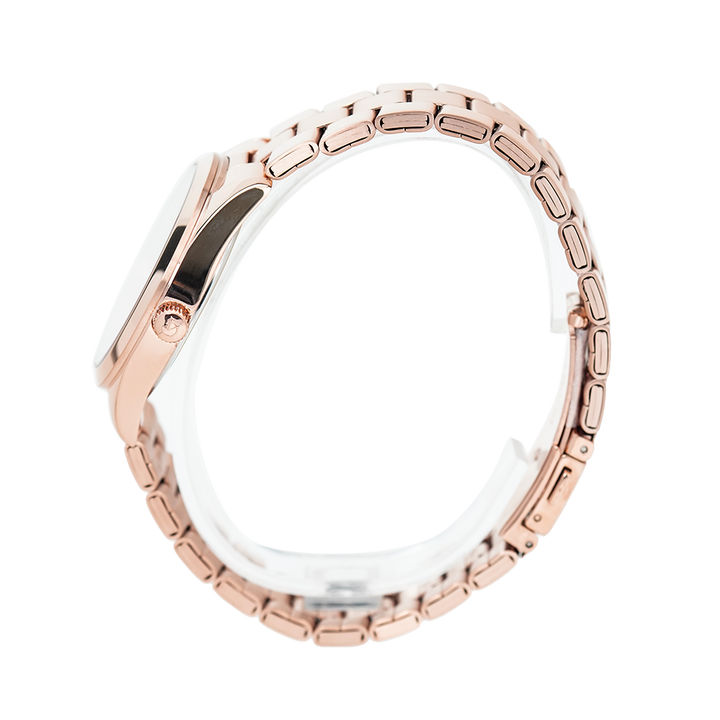 Jam Tangan Alexandre Christie Passion AC 2840 LDBRGSL Women White Dial Rose Gold Stainless Steel Strap
