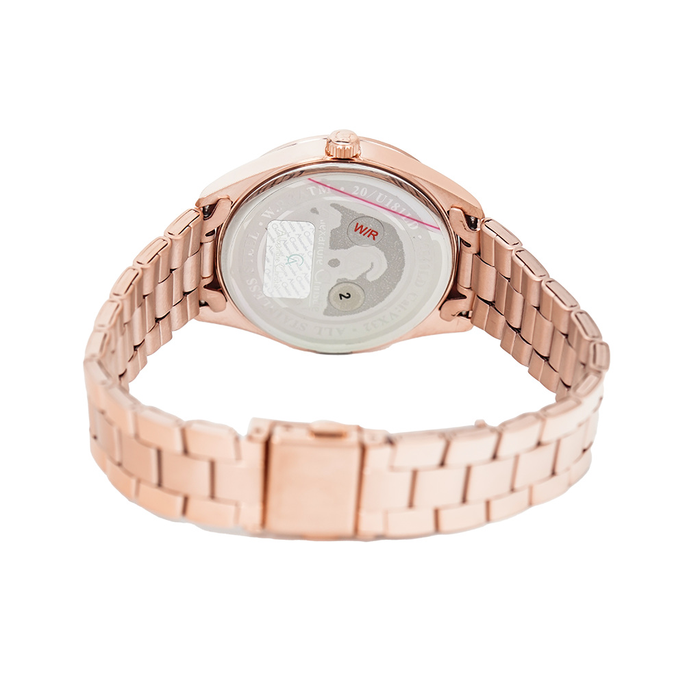 Jam Tangan Alexandre Christie Passion AC 2840 LDBRGSL Women White Dial Rose Gold Stainless Steel Strap