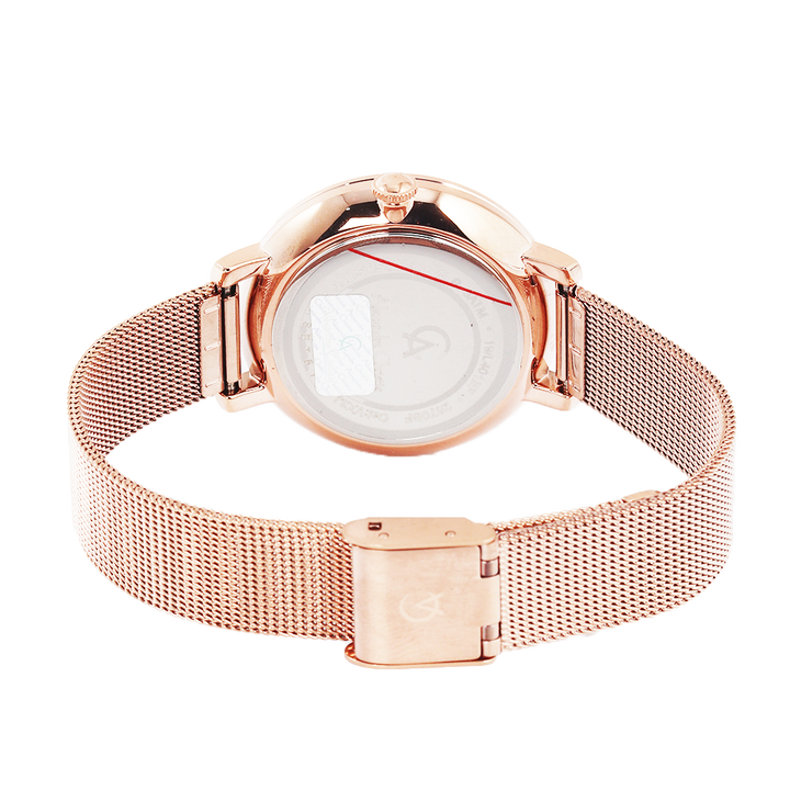 Jam Tangan Alexandre Christie Passion AC 2870 BFBRGRG Women Rose Gold Dial Rose Gold Mesh Stainless Steel Strap