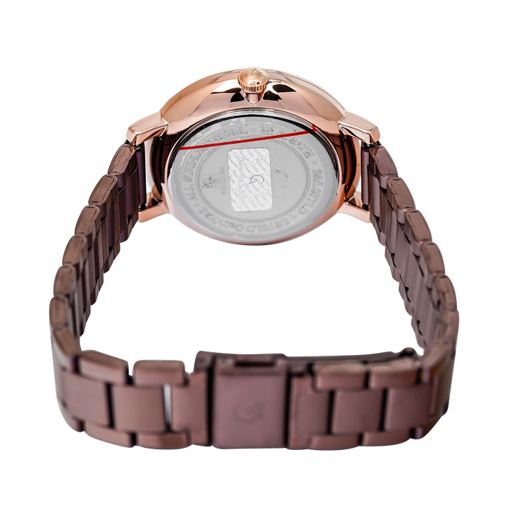 Jam Tangan Alexandre Christie Passion AC 2870 LDBROBO1 Women Brown Dial Brown Stainless Steel Strap