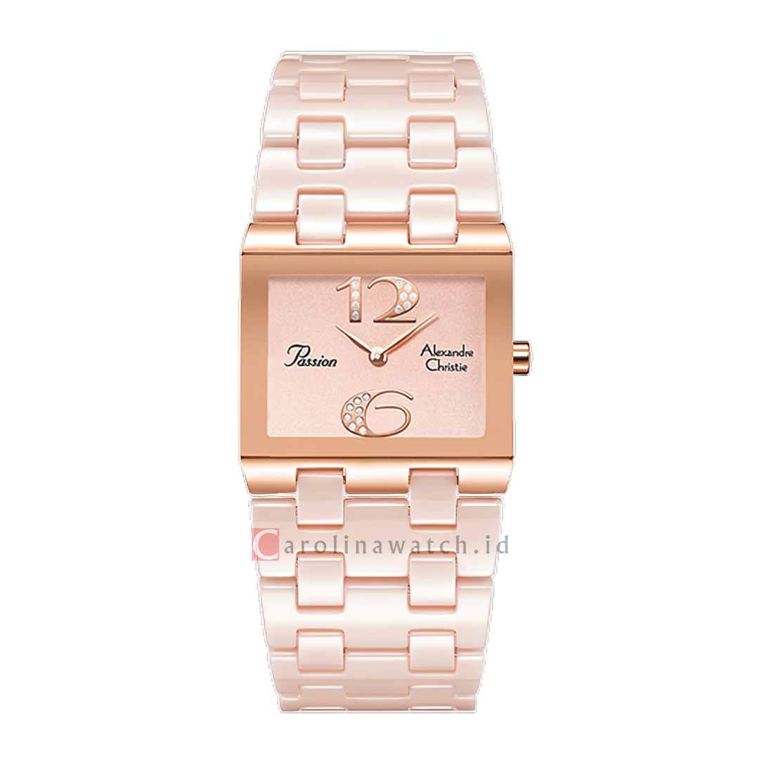 Jam Tangan Alexandre Christie Passion AC 2881 LHBRGPN Women Pink Dial Pink Stainless Steel Strap