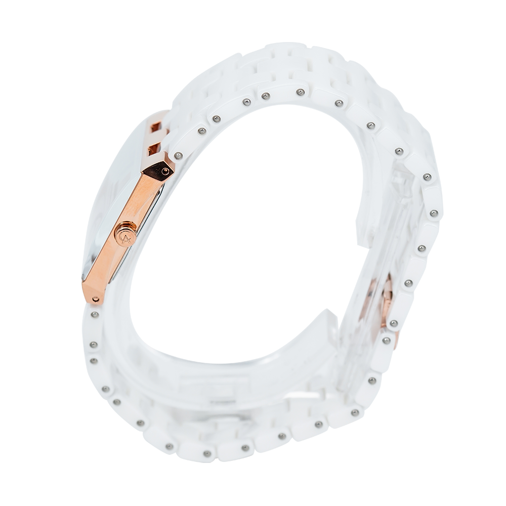 Jam Tangan Alexandre Christie Passion AC 2881 LHBRGSL Women Silver White Dial White Stainless Steel Strap