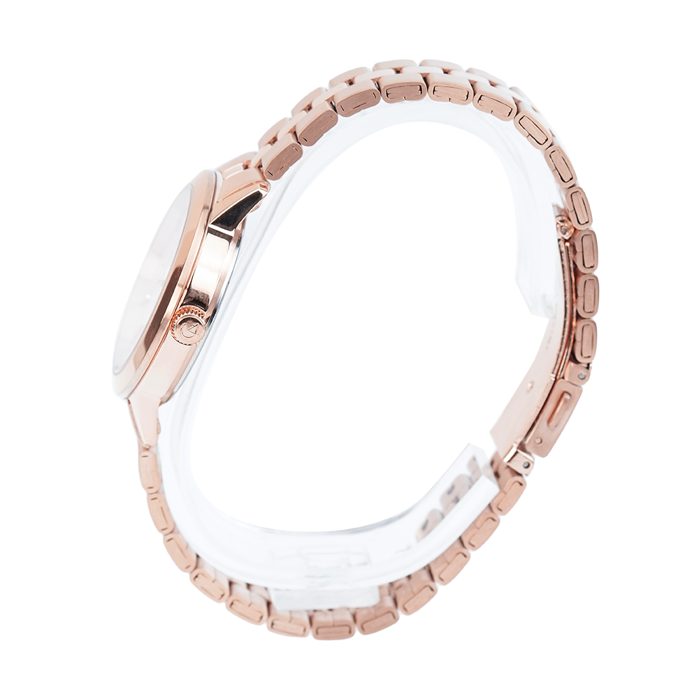 Jam Tangan Alexandre Christie Passion AC 2897 LHBRGSL Women Silver Dial Rose Gold Stainless Steel Strap