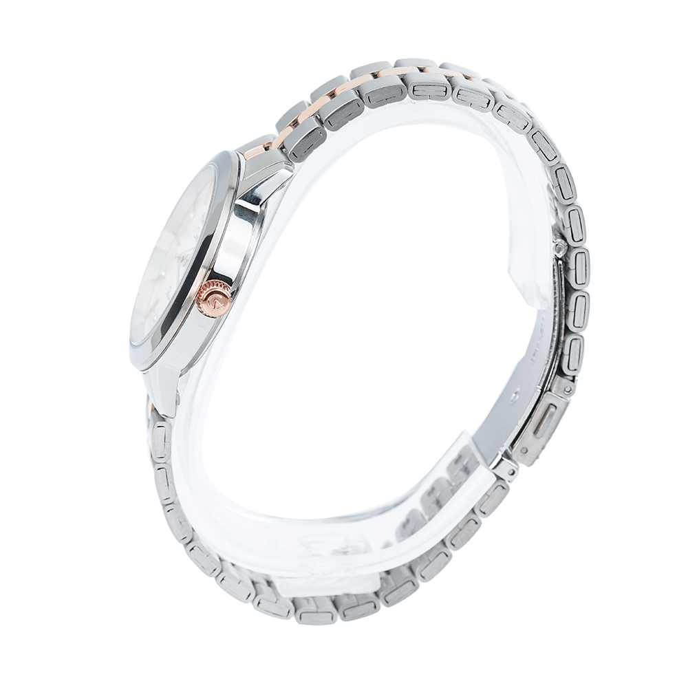 Jam Tangan Alexandre Christie Passion AC 2897 LHBTRSL Women Silver Dial Dual Tone Stainless Steel Strap