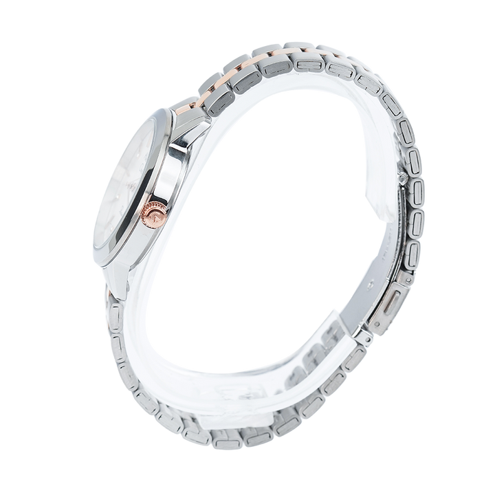 Jam Tangan Alexandre Christie Passion AC 2897 LHBTRSL Women Silver Dial Dual Tone Stainless Steel Strap