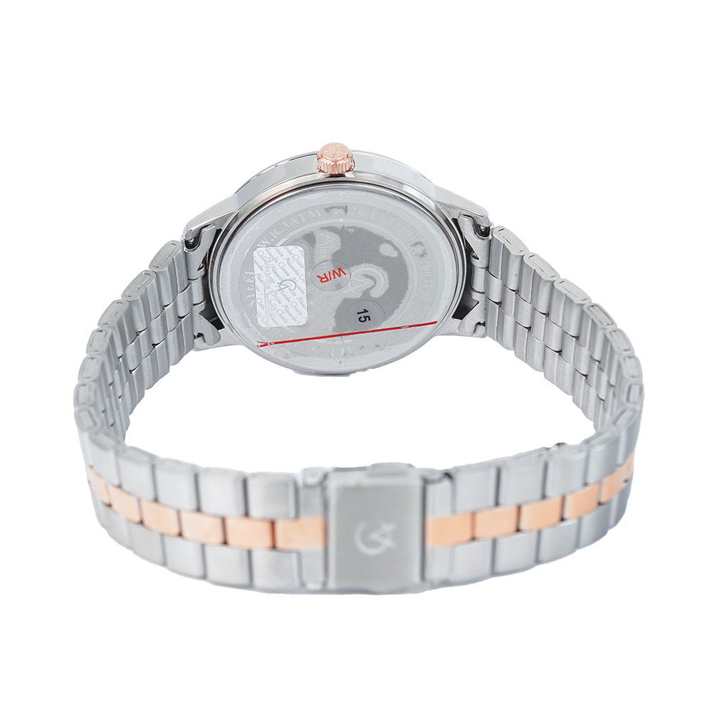 Jam Tangan Alexandre Christie Passion AC 2897 LHBTRSL Women Silver Dial Dual Tone Stainless Steel Strap