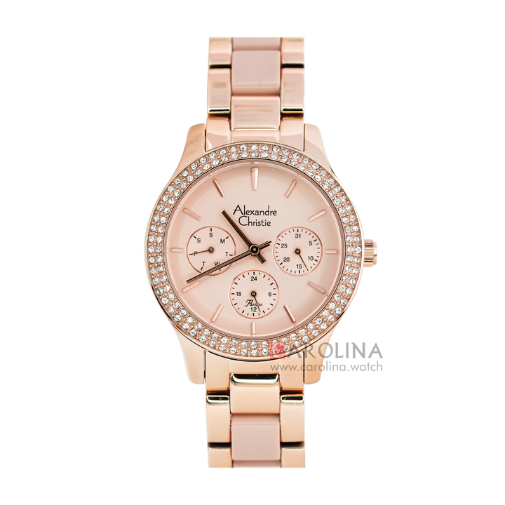 Jam Tangan Alexandre Christie Passion AC 2914 BFBRGLN Women Rose Gold Dial Rose Gold Stainless Steel Strap