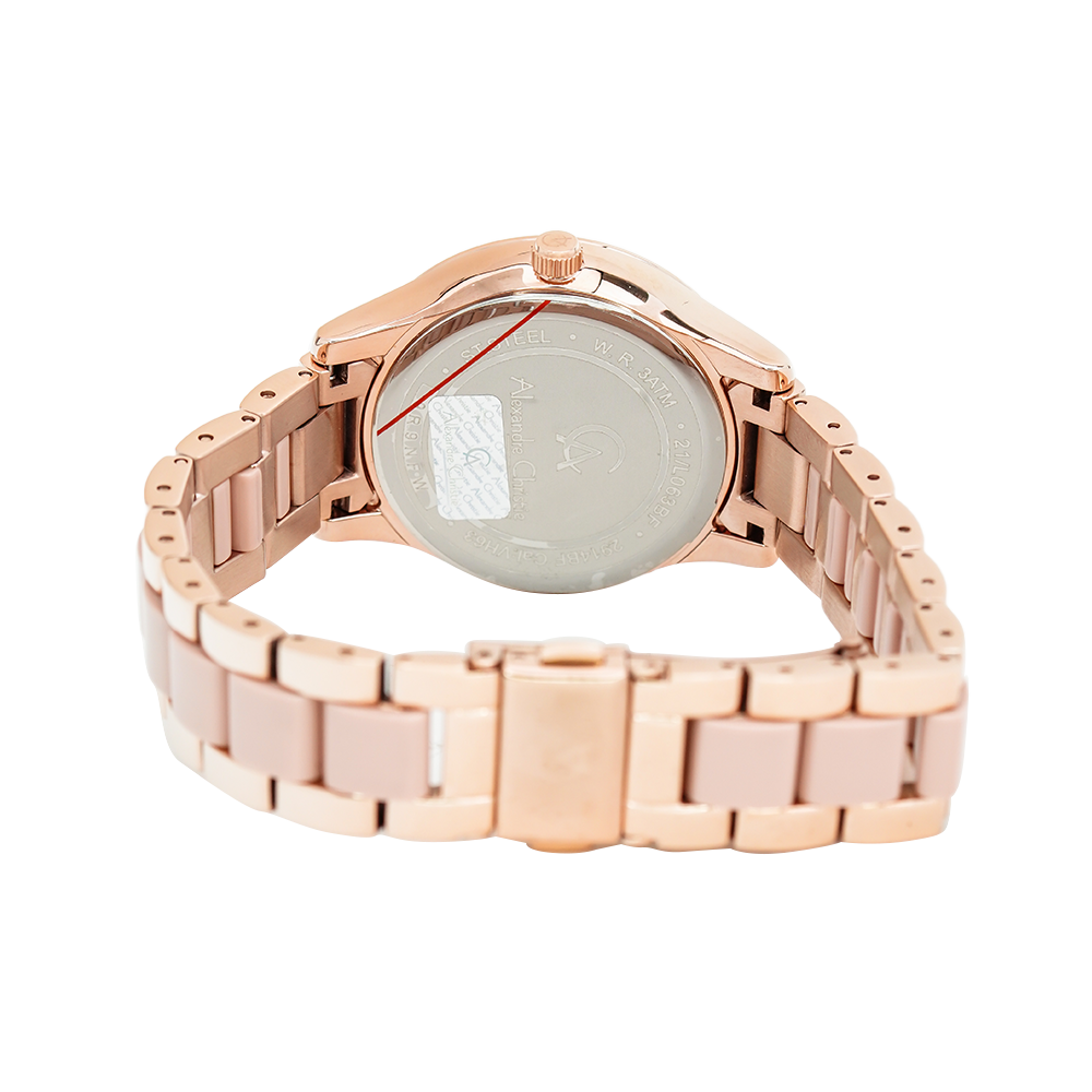 Jam Tangan Alexandre Christie Passion AC 2914 BFBRGLN Women Rose Gold Dial Rose Gold Stainless Steel Strap