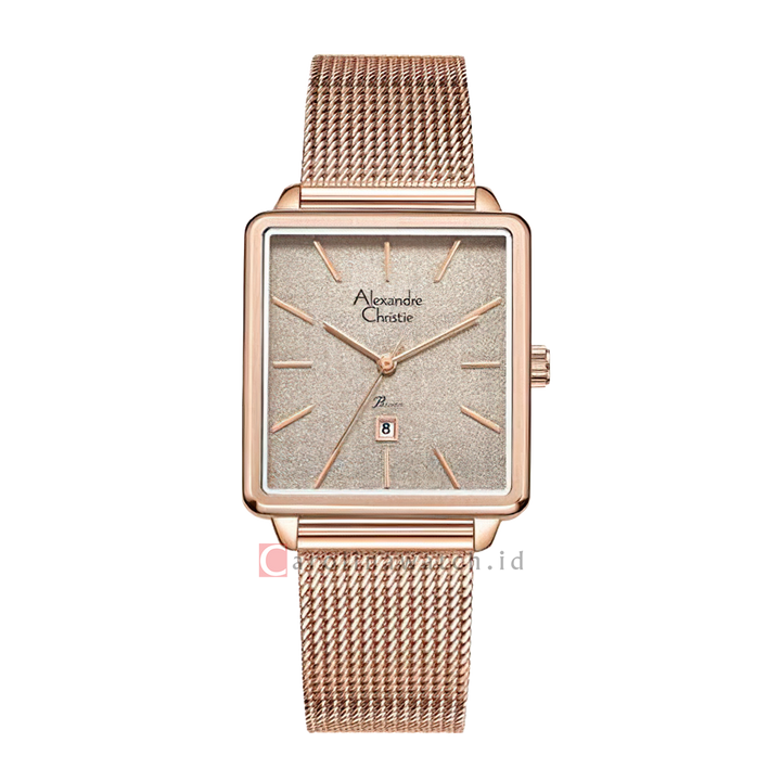 Jam Tangan Alexandre Christie Passion AC 2922 LDBRGGR Women Analog Dial Rose Gold Mesh Stainless Steel Strap
