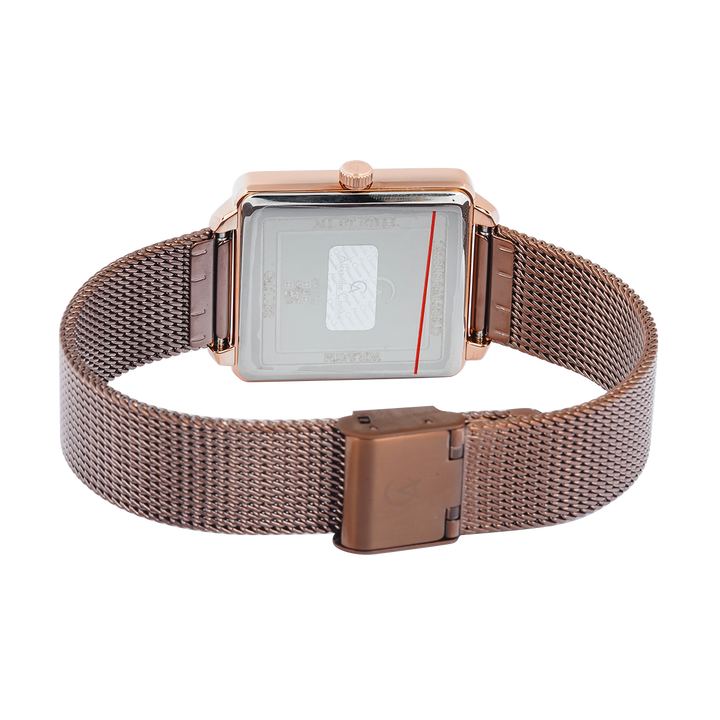 Jam Tangan Alexandre Christie Passion AC 2922 LDBROBO Women Analog Dial Brown Mesh Stainless Steel Strap