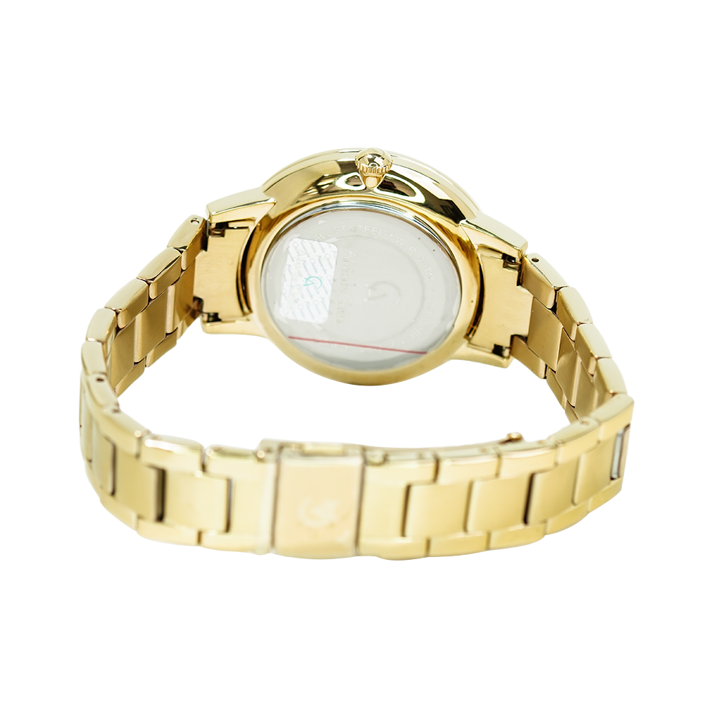 Jam Tangan Alexandre Christie Passion AC 2927 BFBGPIV Women Ivory Dial Gold Stainless Steel Strap